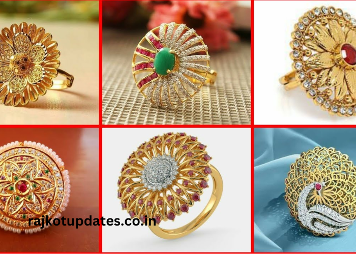 Bridal:6ebaifdgtfm= Rajputi Umbrella Ring Gold Design